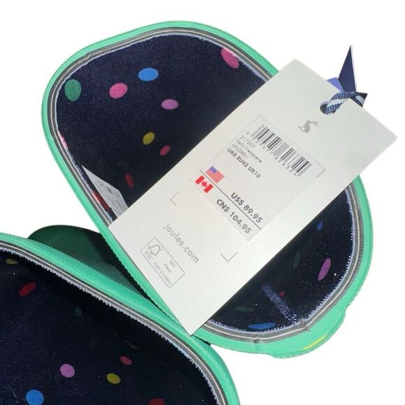 Joules winter Neoprene Lined Green Rain Boots sz 10 Rubber garden, puddle, cute - Picture 3 of 9